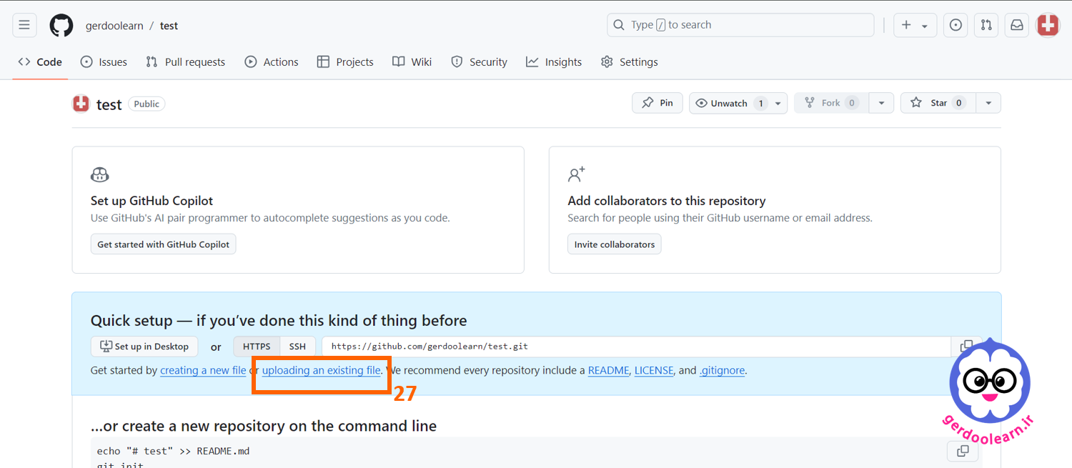آموزش گیت هاب git hub ساخت اکانت در گیت هاب آپلود فایل در گیت هاب